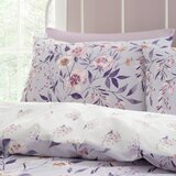 Catherine Lansfield Bela/vijolična podaljšana posteljnina za zakonsko posteljo 230x220 cm Isadora Floral – | Shoptok.si