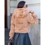 Resti Double-sided women's jacket with fur in light brown | Shoptok.si