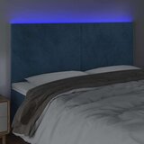  Posteljno vzglavje temno modro 160x5x118/128 cm žamet, (20954018) | Shoptok.si
