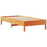  Knjižna postelja brez vzmetnice vošč. rjava 75x190 cm borovina, (21532365) | Shoptok.si