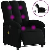 vidaXL Električni masažni naslanjač črno blago, (20921509) | Shoptok.si