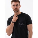 Ombre Streetstyle men's cotton pocket print t-shirt - black | shoptok.hr