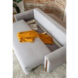 ELTAP Siva sklopiva/s prostorom za odlaganje sofa od samta 244 cm Arcadova – | shoptok.hr