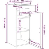 vidaXL Kreveta hrast artisan 42.5 x 40 x 93 cm Konstruirano drvo | shoptok.hr