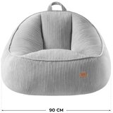  Stolica s naslonom i tabureom od samta Comfy 4.0 &amp;ndash; siva Slike