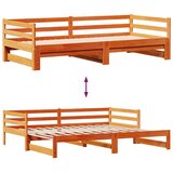  Dnevni krevet na razvlačenje bez madraca voštano smeđi 90x200cm | Eponuda.com