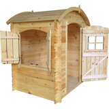 Timbela Zunanja otroška hiška, 19 mm deske - Lesena igralna hiška s podom V145 x 112 x 146 cm / 1,1 m2 - M505, naravni les, (21884931) | Shoptok.si