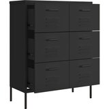  Ladičar crni 80 x 35 x 101,5 cm čelični | shoptok.hr