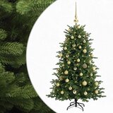  Umjetno božićno drvce s kuglicom 120 cm 150 LED lampica - 120 cm s LED žaruljama i zlatnim kuglicama | shoptok.hr