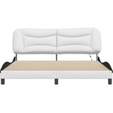  Okvir kreveta s LED-om bez madraca Hvar bijelo-crni 180 x 200 cm | shoptok.hr