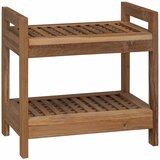 vidaXL Polica za kopalnico Naravna 45 x 30 x 45 cm Trden tikov les, (5000245477) | Shoptok.si