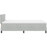  LED Box Spring Krevet Svijetlo siva 120 x 200 cm Baršun | shoptok.hr