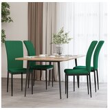  Jedilni stoli 4 kosi temno zelen žamet | Shoptok.si