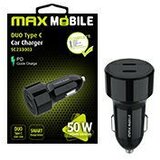 Max Mobile auto punjač 50W 2X type c SC-233003 crni | Eponuda.com
