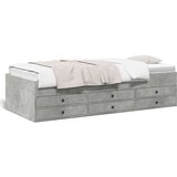 vidaXL Dnevni krevet s ladicama siva boja betona 100 x 200 cm drveni | shoptok.hr