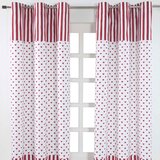 HOMESCAPES Red Love Hearts Ready Made Eyelet Curtain Par, 137x228 cm Drop, (20749238) Cene