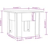  Stolić za kavu sjajni bijeli 55 x 55 x 42 cm konstruirano drvo | Shoptok.si