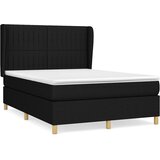  Krevet s oprugama i madracem crni 140x200 cm od tkanine | shoptok.hr