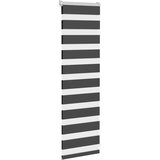 vidaXL Zavjesa zebra crna 55x100 cm širina tkanine 50,9 cm poliester | shoptok.hr