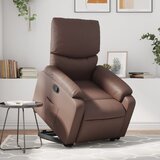 Maison Chic Naslanjač - Relax naslanjač s funkcijo vstajanja rjavo umetno usnje, (22040175) | Shoptok.si