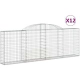  Lučne gabionske košare 12kom 300x30x100/120cm pocinčano željezo | shoptok.hr