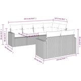 vidaXL 7-dijelni set vrtnih sofa od poliratana s jastucima crni | shoptok.hr