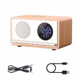 Manta budilica FM, BT, QI punj, veliki zaslon, microSD, baterija, bijeli RDI912W | shoptok.hr