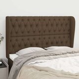  Uzglavlje s ušima tamnosmeđe 147x23x118/128 cm od tkanine | shoptok.hr