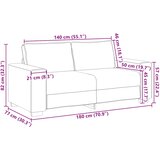  Dvosjed tamnozelene boje 180x77x82 cm korduro tkanina | shoptok.hr