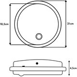 Maclean MCE535 W LED svetilka s PIR senzorjem, 10/15/18 W, IP65, bela | Shoptok.si