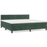 Maison Chic Box spring postelja - Vzmetna postelja z vzmetnico temno zelena 200x200 cm žamet SL8690, (21900117) | Shoptok.si