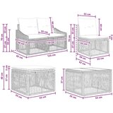  Vrtna sedežna garnitura 8 pcs Siva poli ratan, (5000269942) | Shoptok.si