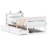 Maison Chic Posteljni okvir - Enojna postelja - Postelja za odrasle brez vzmetnice bel 90x190 cm trdna borovina-J6977, (21774228) | Shoptok.si