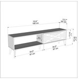 Hanah home tv polica riso sapphire oak white | ePonuda.com