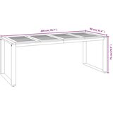  Vrtni stol s U-nogama 200 x 90 x 75 cm od masivnog drva bagrema | Eponuda.ba