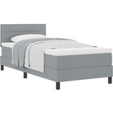 vidaXL vzmetna postelja z vzmetnico svetlo siva 80x200 cm tkanina | Shoptok.si