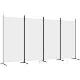 Sobna pregrada s 4 panela bijela 346 x 180 cm od tkanine | Eponuda.ba