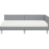  Kotni okvir postelje z matrico Drugo 2 pcs Svetlo siva blago, (5000123361) | Shoptok.si