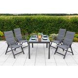 Gardenson Raztegljiva Vrtna Miza Ambia, Steklo, Aluminij, 120-180x90 | Shoptok.si
