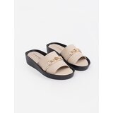 GOODIN Beige women's flip-flops with a chain | Shoptok.si