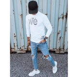 DStreet White men's sweatshirt with print BX5366 | shoptok.hr