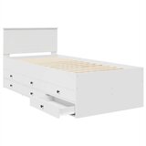  Krevet na dan Bijela i crna 75 x 190 cm Konstruirano drvo | shoptok.hr