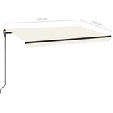Tenda na ručno uvlačenje s LED svjetlom 450 x 300 cm krem | shoptok.hr