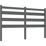  Uzglavlje za krevet sivo 126 x 4 x 100 cm od masivne borovine | shoptok.hr