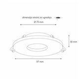  Rozetna DDL22450 1*GU10 crna IP44 | ePonuda.com