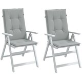  Jastuci za stolice 2 kom svjetlosivi 120 x 50 x 4 cm od tkanine | shoptok.hr
