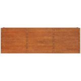 vidaXL Vrtna greda siva 240x40x77 cm vremensko odporno jeklo | Shoptok.si