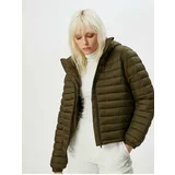 Koton Short Puffer Jacket with Hooded Zipper and Elastic Sleeves