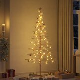  Drveno božićno drvce s stalakom Smeđa 210 cm bambus | shoptok.hr