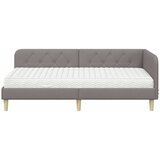  Kutni okvir kreveta Sivo-smeđa 90 x 200 cm tkanina | Eponuda.com